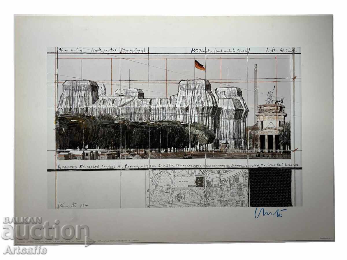 Christo-Christo Javacheff Christo-Wrapped Reichstag, signed - 5