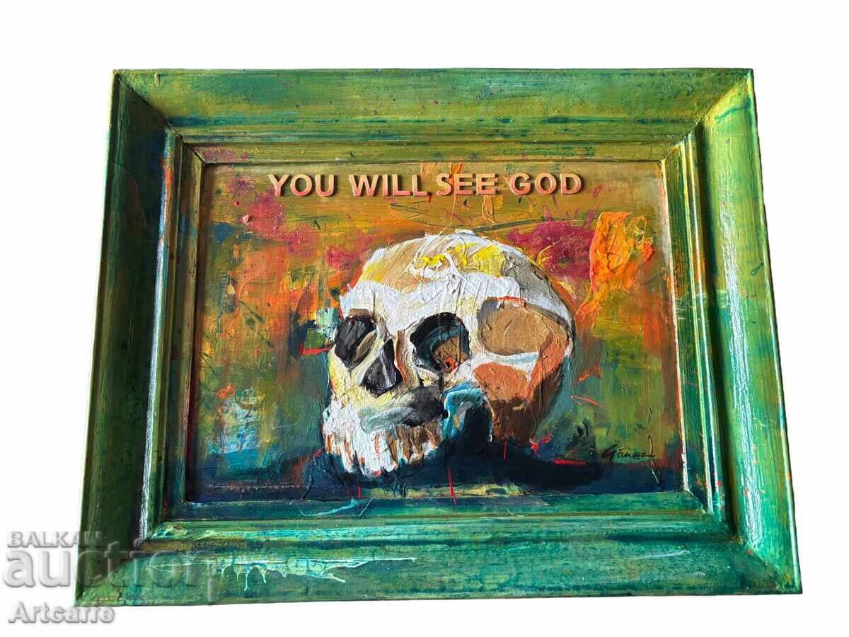 Edgar Gomez - λάδι, ακρυλικό σε hardboard, pop art με τιμή € 500.00 | 977.92 BGN