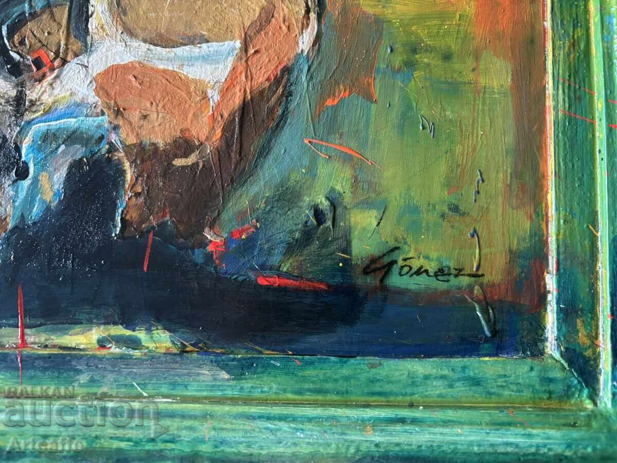 Edgar Gomez - λάδι, ακρυλικό σε hardboard, pop art - 5