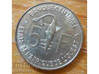 5 franci 1977 - Africa de Vest