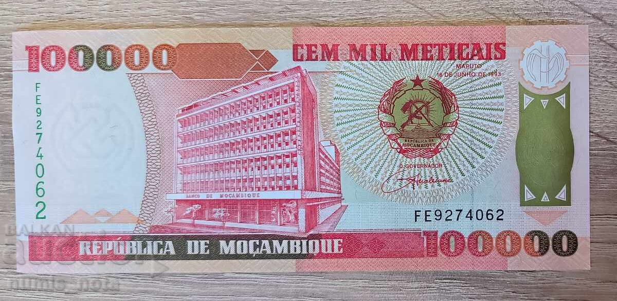 Мозамбик 100000 метакаис 1993 година UNC