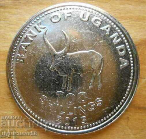 100 de șilingi 2015 - Uganda