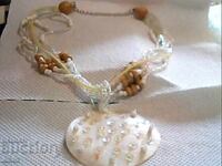 Beautiful mother-of-pearl and bead necklace