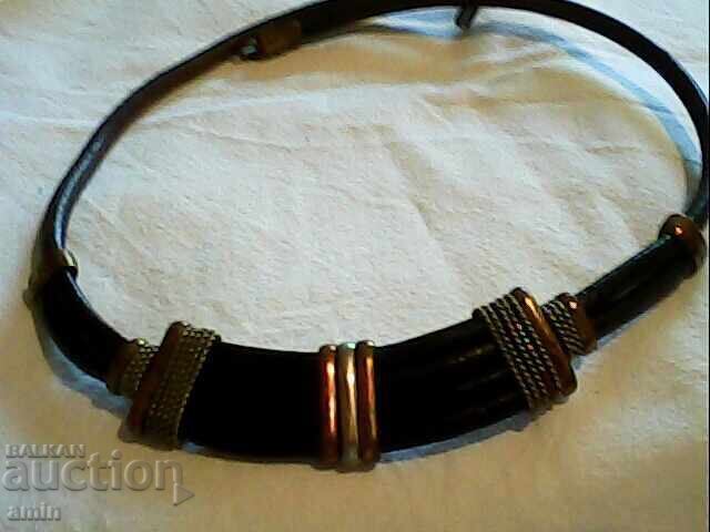 Delivery of vintage leather choker necklaces
