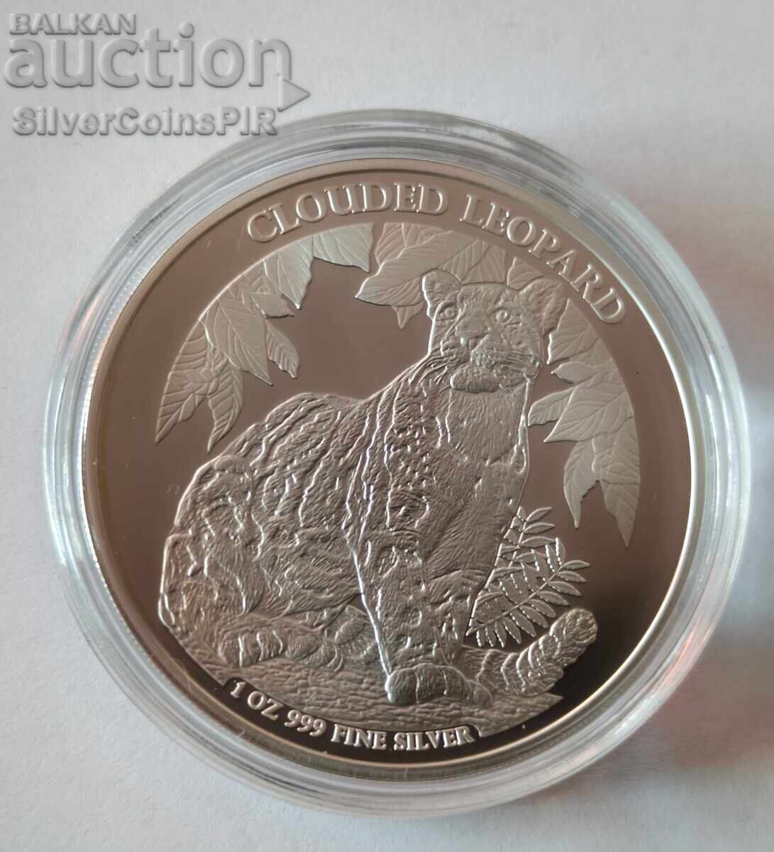 Ασημένιο νόμισμα 1 oz Smoky Leopard 2023 Καμπότζη με τιμή € 0.01 | 0.02 BGN