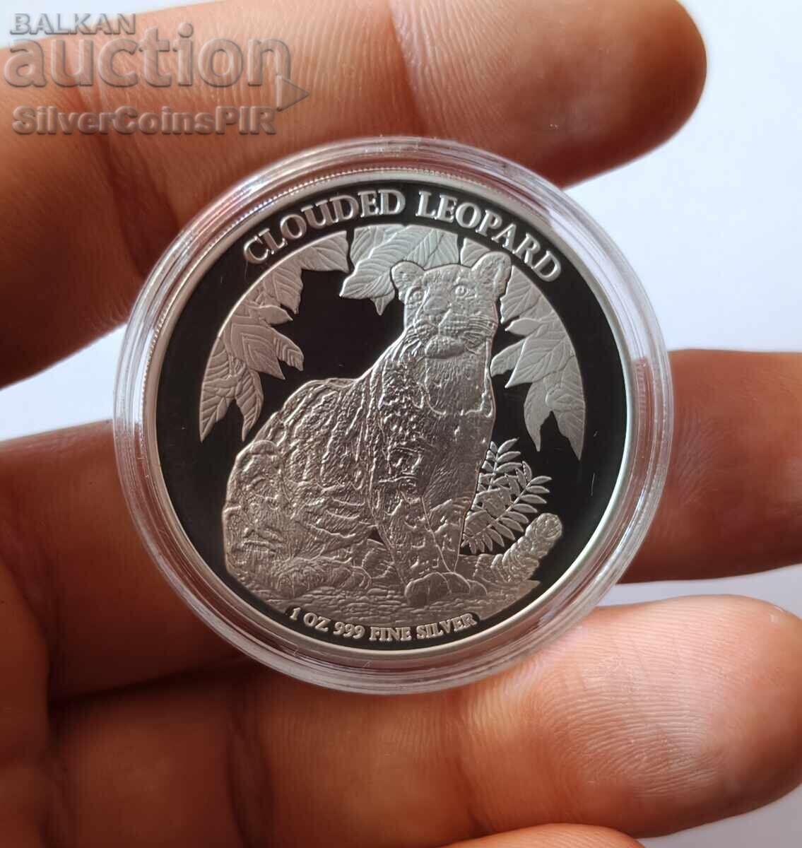 Ασημένιο νόμισμα 1 oz Smoky Leopard 2023 Καμπότζη