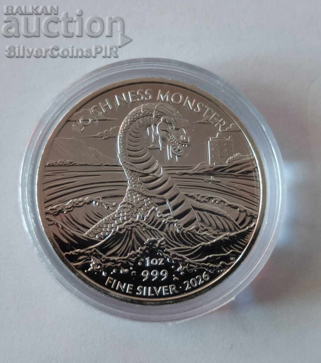 1 oz Silver Nessie Loch Ness Monster 2026 Great Britain with price € 0.01 | 0.02 BGN
