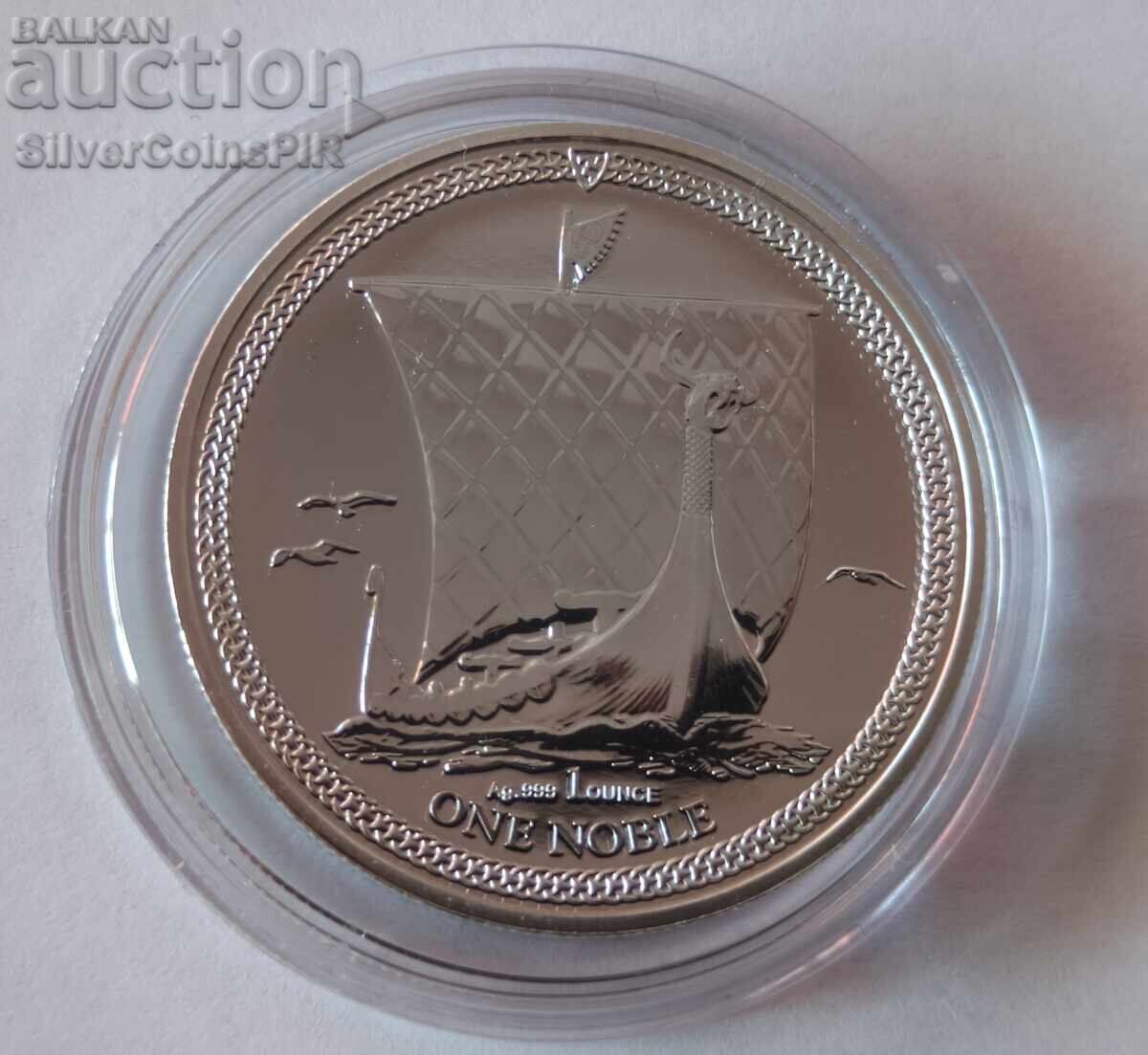 Ασημένιο νόμισμα 1 oz Viking Ship 2025 Νήσος του Μαν με τιμή € 12.00 | 23.47 BGN