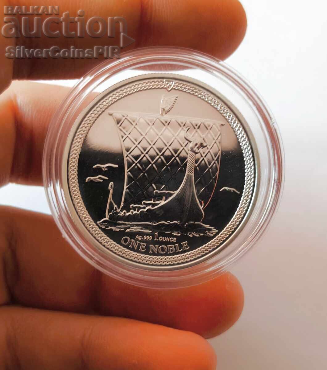 Ασημένιο νόμισμα 1 oz Viking Ship 2025 Νήσος του Μαν