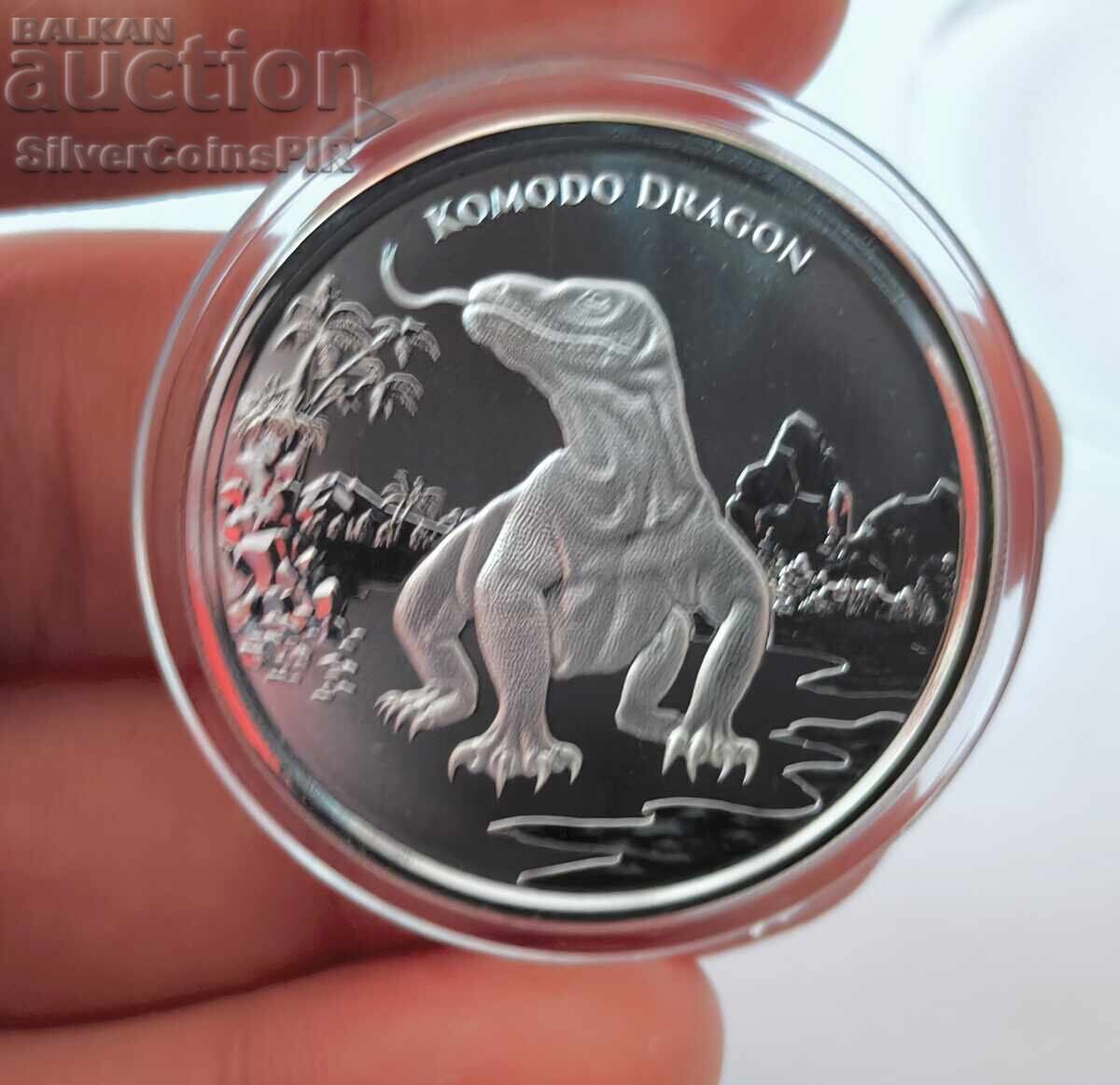 Silver 1 oz Komodo Dragon 2022 Tokelau with price € 12.00 | 23.47 BGN