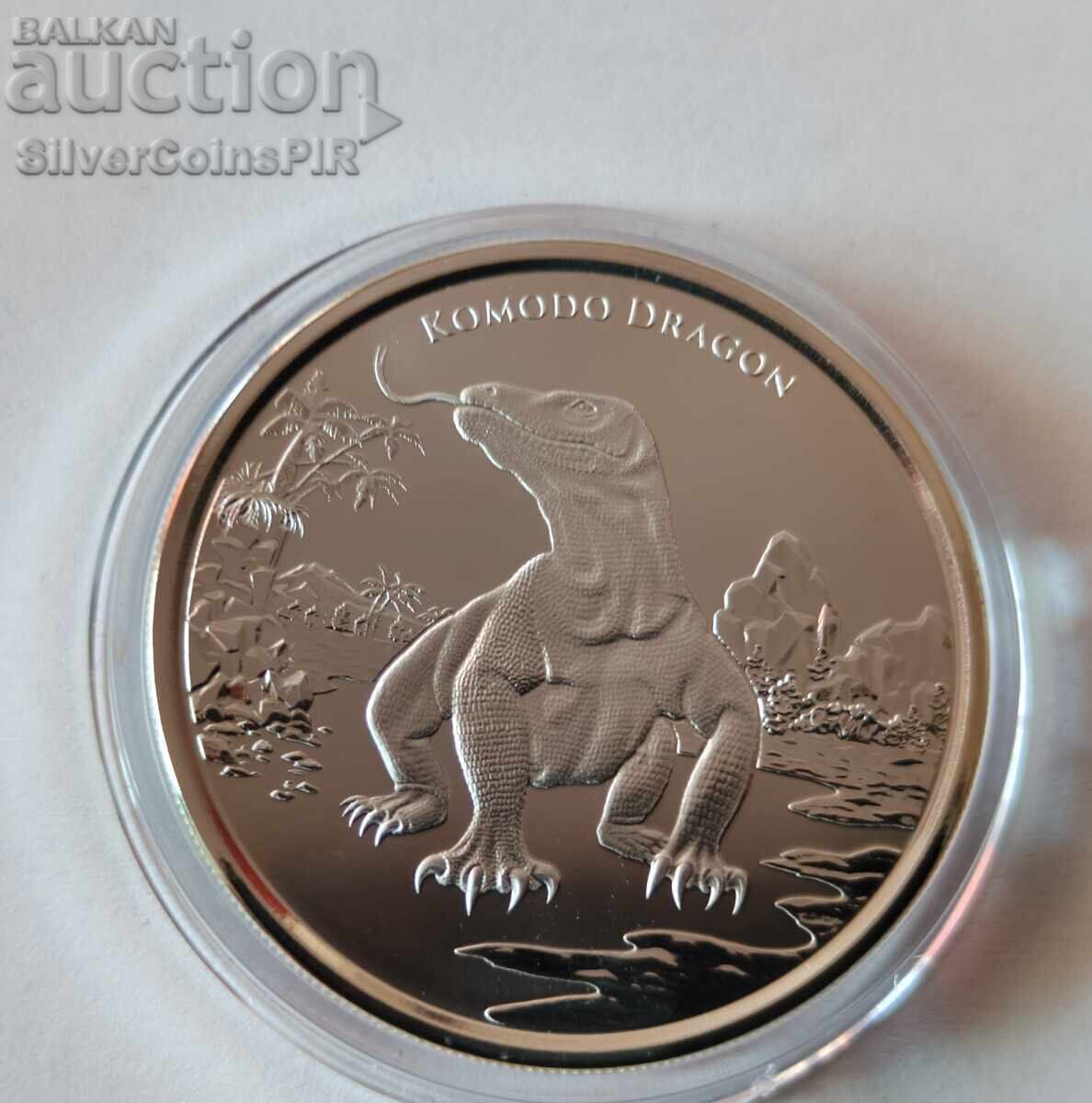 Silver 1 oz Komodo Dragon 2022 Tokelau