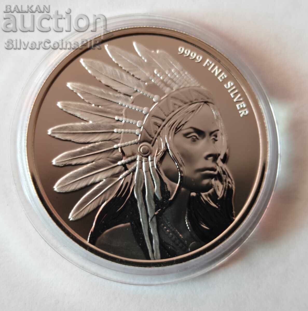 Argint 1 oz Indian și Bizon 2025 SUA Round cu preț € 19.00 | 37.16 BGN Argint 1 oz Indian și Bizon 2025 SUA Round cu preț € 19.00 | 37.16 BGN
