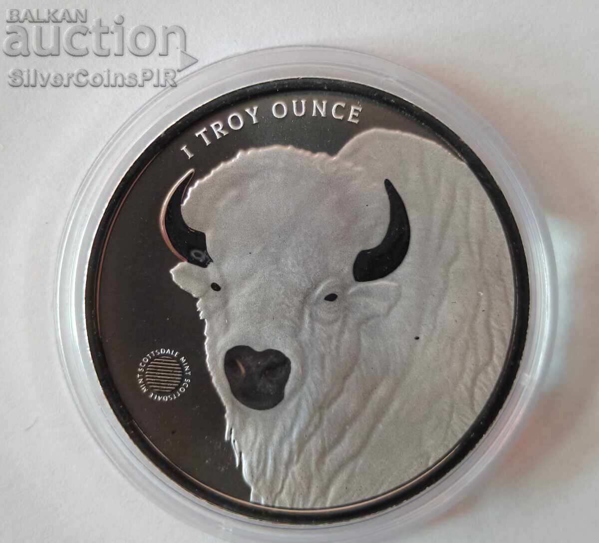 Livrarea Argint 1 oz Indian și Bizon 2025 SUA Round Livrarea Argint 1 oz Indian și Bizon 2025 SUA Round