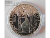 Argint 10 Dinari Consiliul Europei 1995 Andorra Ecu