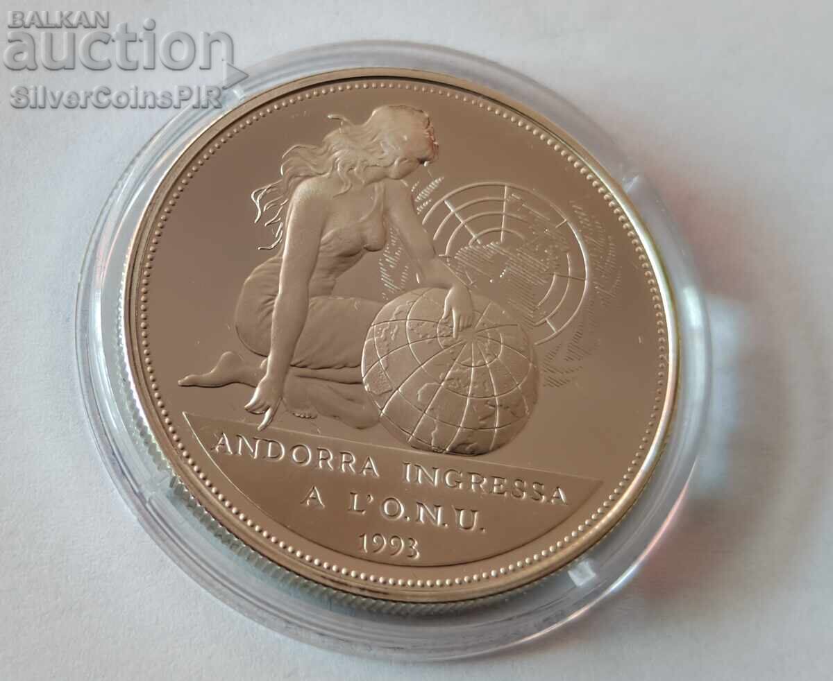 Сребро 10 Динера Интеграция 1994 Андора Екю с цена € 0.01 | 0.02 лв.