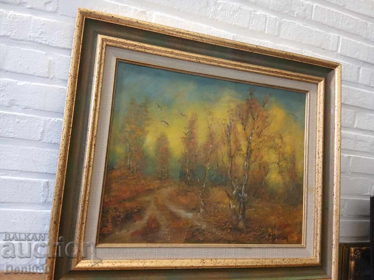 Beautiful original oil painting on canvas in a beautiful frame with price € 0.01 | 0.02 BGN