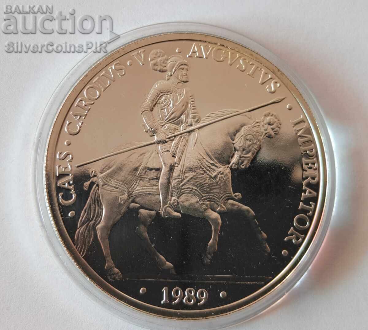 Ασημένιο 5 Ecu Κάρολος Ε' 1989 Ισπανία με τιμή € 3.50 | 6.85 BGN