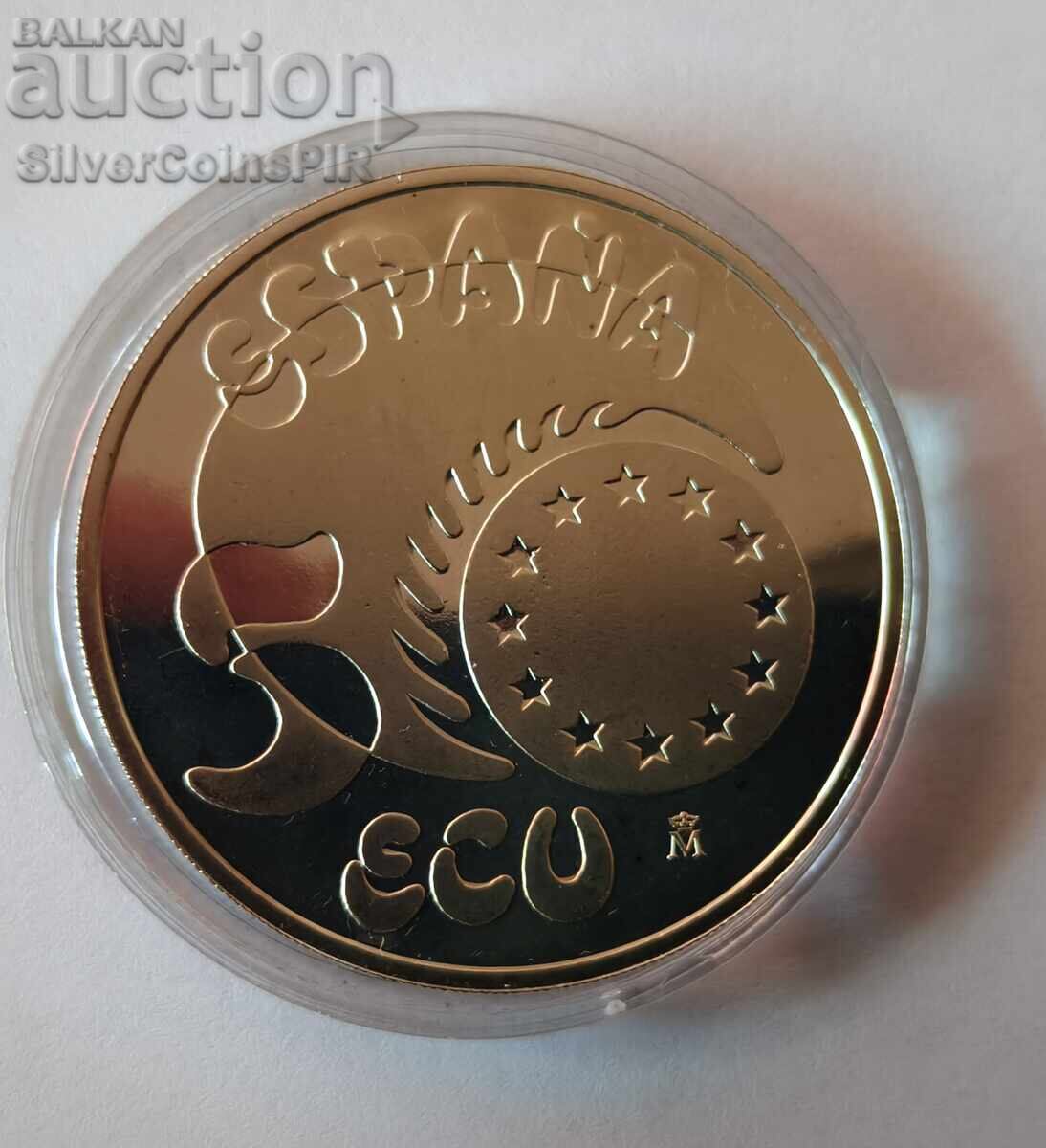Παράδοση Ασημένιο 5 Ecu Κάρολος Ε' 1989 Ισπανία