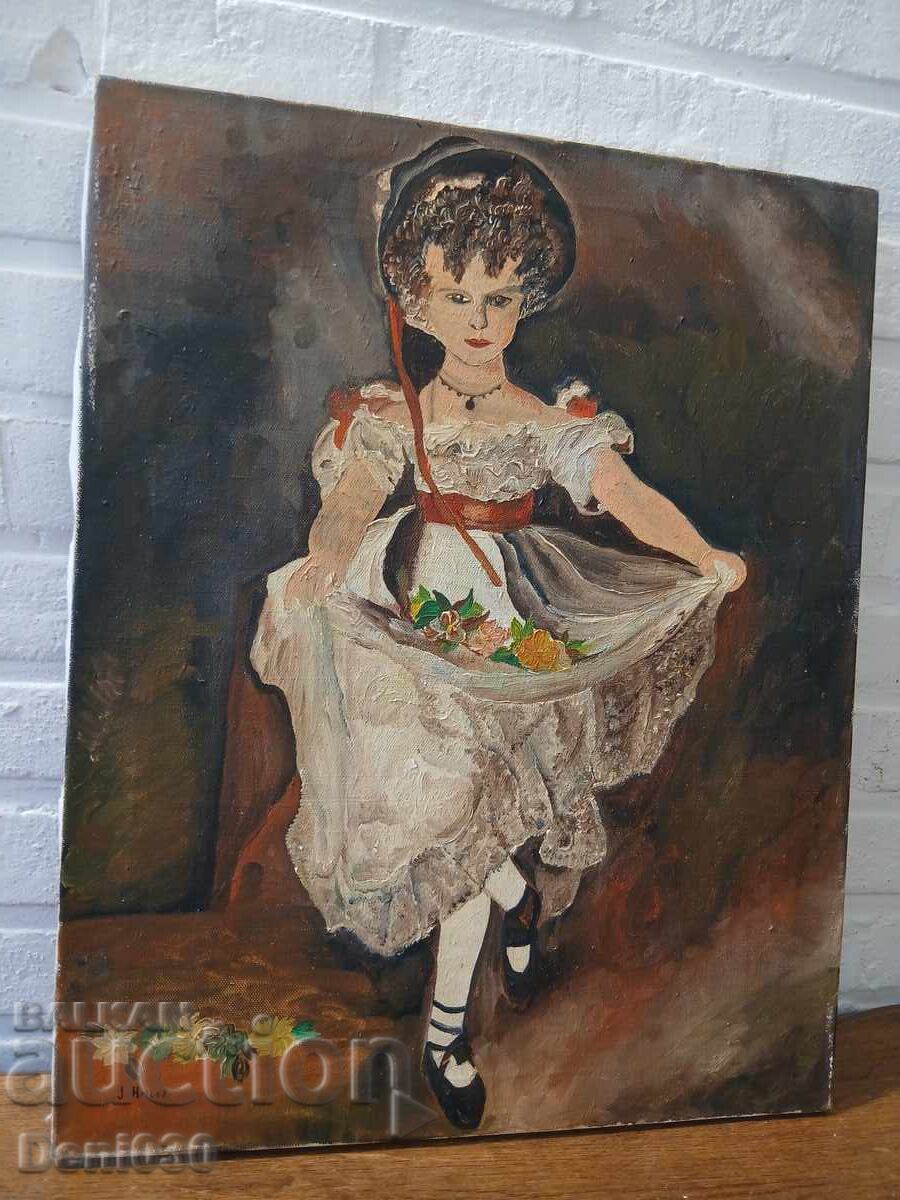 Pictură originală veche în ulei pe pânză cu preț € 0.01 | 0.02 BGN
