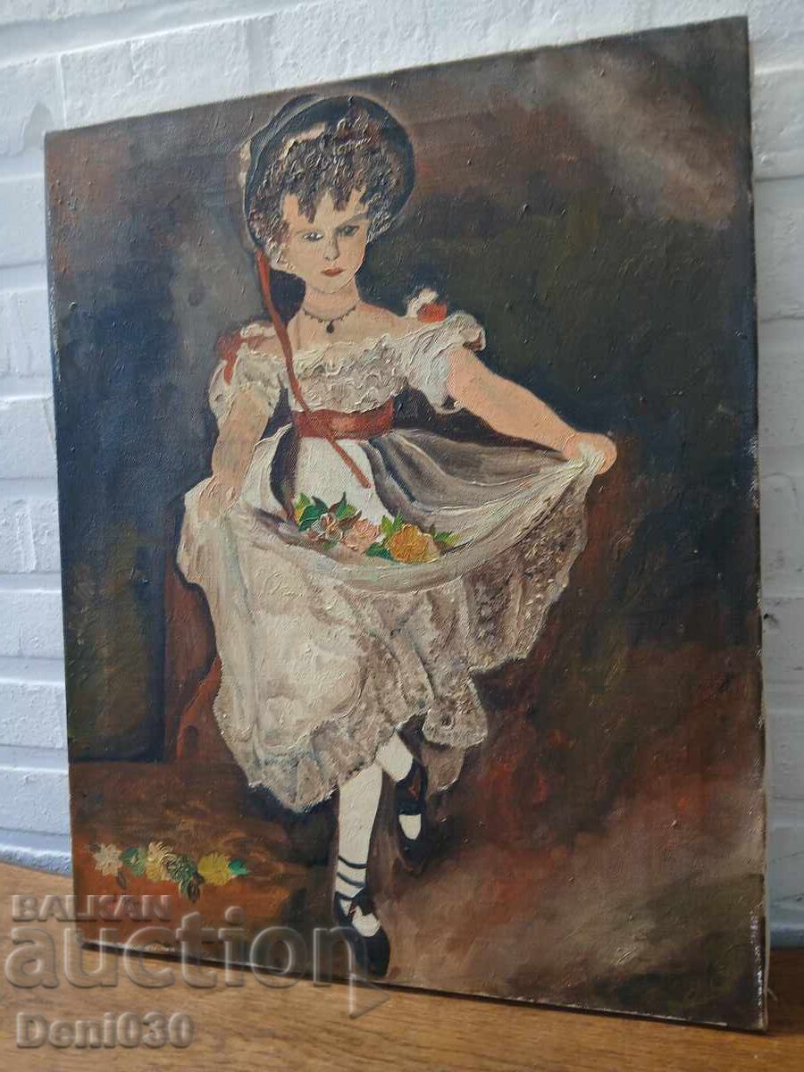Livrarea Pictură originală veche în ulei pe pânză
