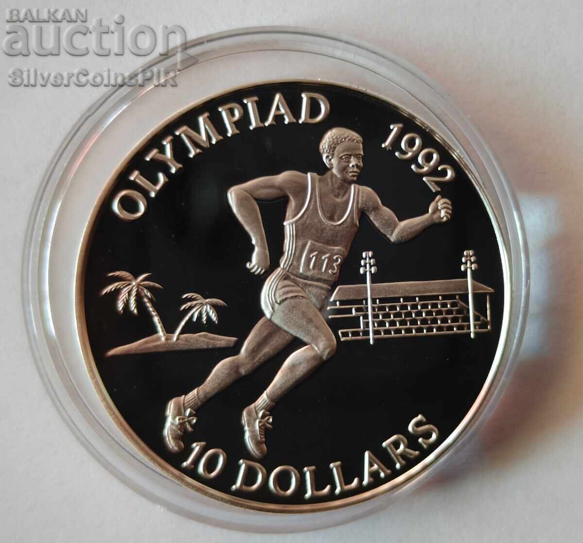 Argint 10 Dolari Olimpiada 1991 Insulele Solomon