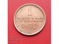 Германия-Брауншвийг-1 пфениг 1852 В-мн.хубаво запазена
