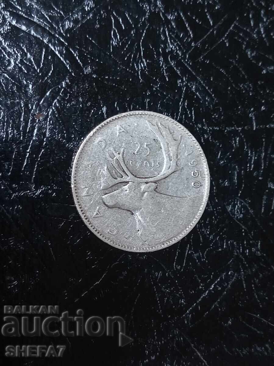 25 Σεντ Καναδά 1950 godina