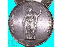 5 Lire 1848 Italia Taler Lombardia 24,89g argint