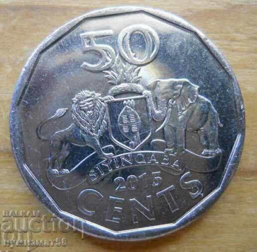 50 cents 2015 - Swaziland 50 cents 2015 - Swaziland
