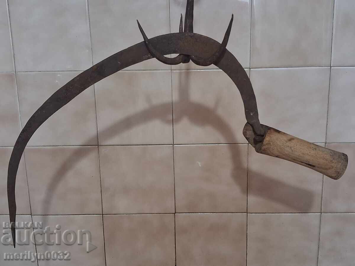 Old scythe, sickle, blade, wrought iron with price € 21.99 | 43.01 BGN
