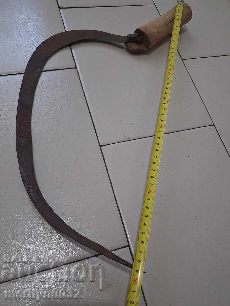 Old scythe, sickle, blade, wrought iron - 6