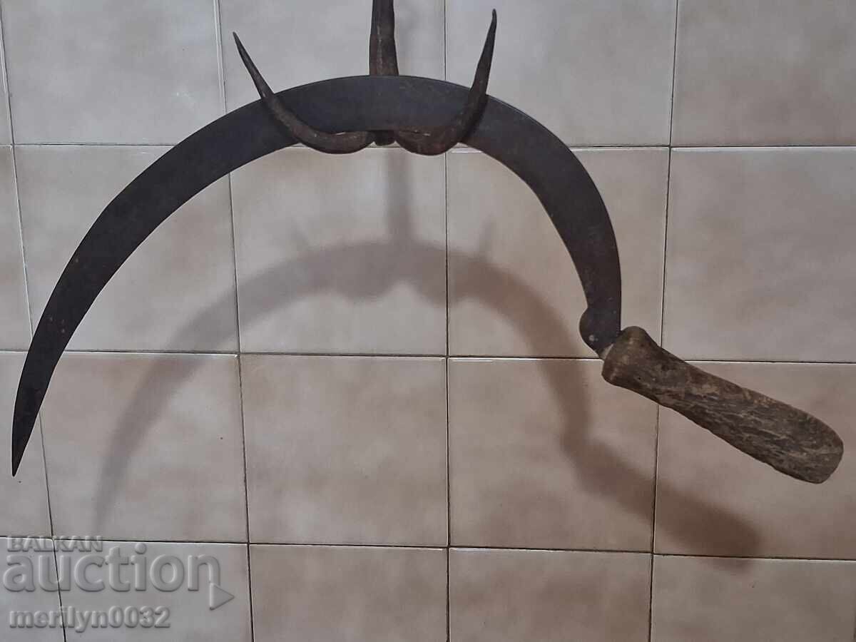 Old scythe, sickle, blade, wrought iron with price € 21.99 | 43.01 BGN