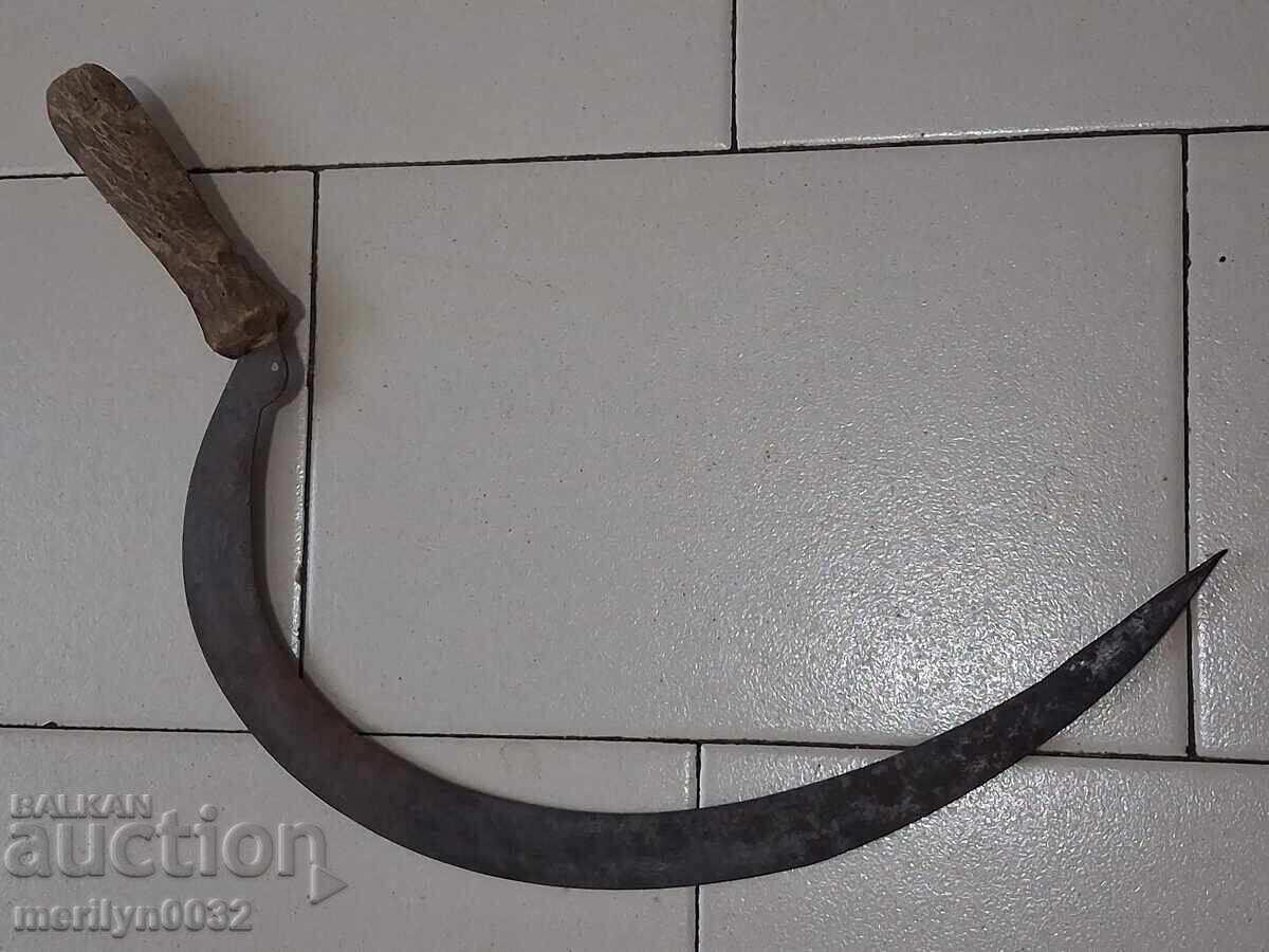 Old scythe, sickle, blade, wrought iron - 5