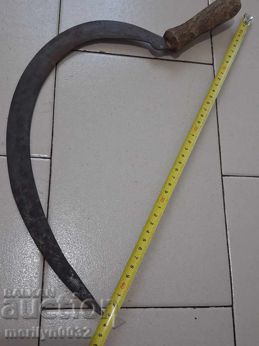 Old scythe, sickle, blade, wrought iron - 6