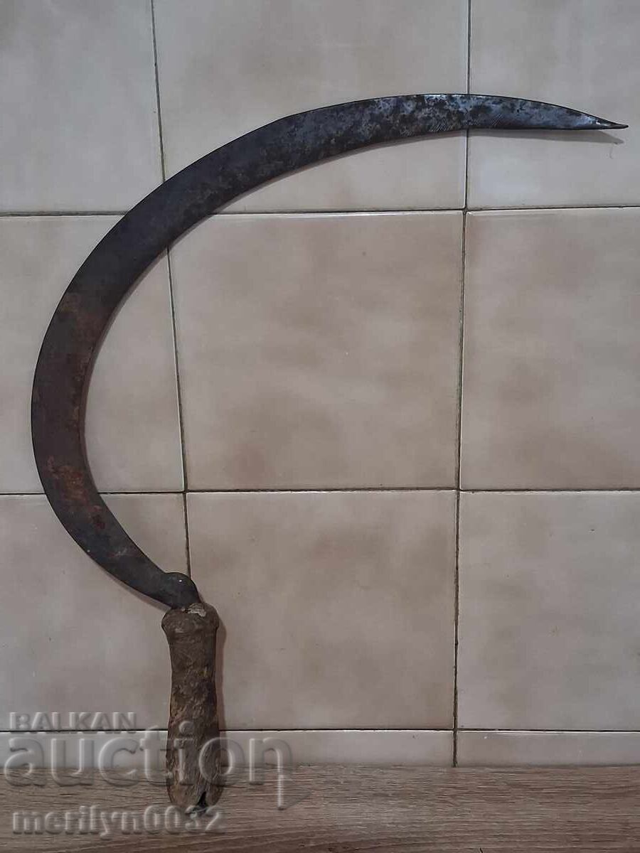 Old scythe, sickle, blade, wrought iron - 7
