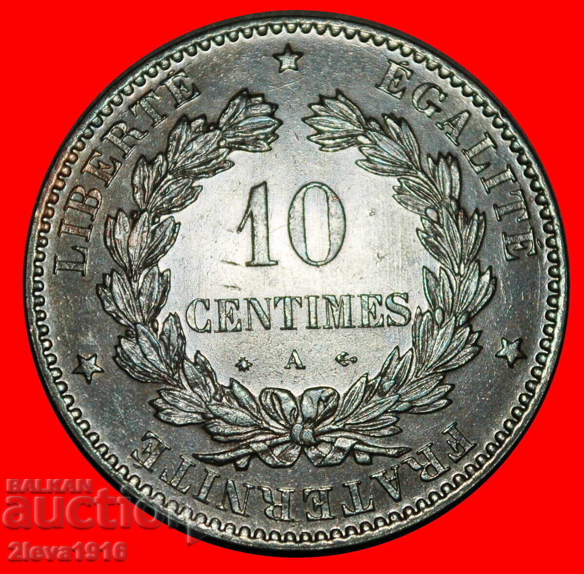 Auction  CERES (1870-1898): FRANCE★10 CENTIMES 1872A DISCOVERY COIN