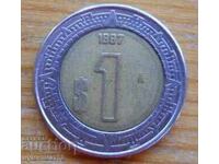 1 peso 1997 - Mexico (bimetallic)