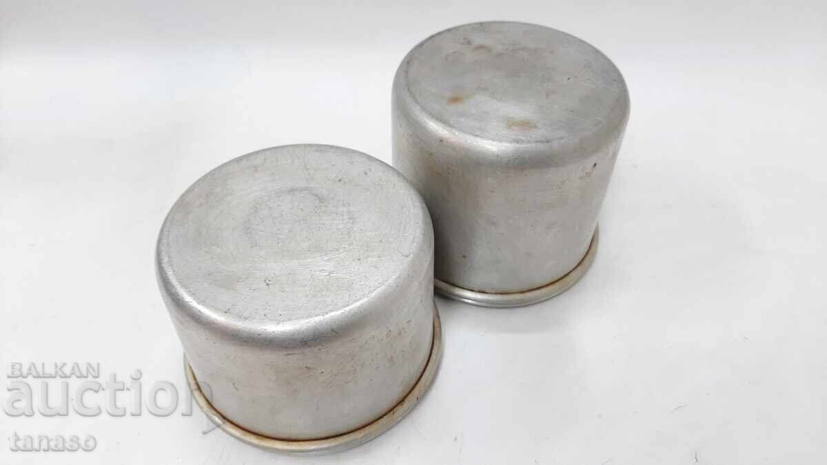 Set 2 cutii retro din aluminiu cu capac – anii '60 - 6