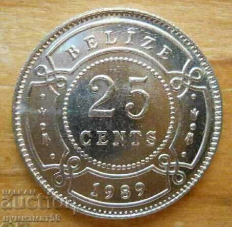 25 цента 1989 г - Белиз 25 цента 1989 г - Белиз