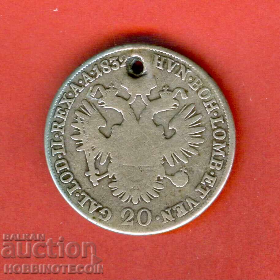 AUSTRIA AUSTRIA 20 issue - issue 1832 - SILVER SILVER