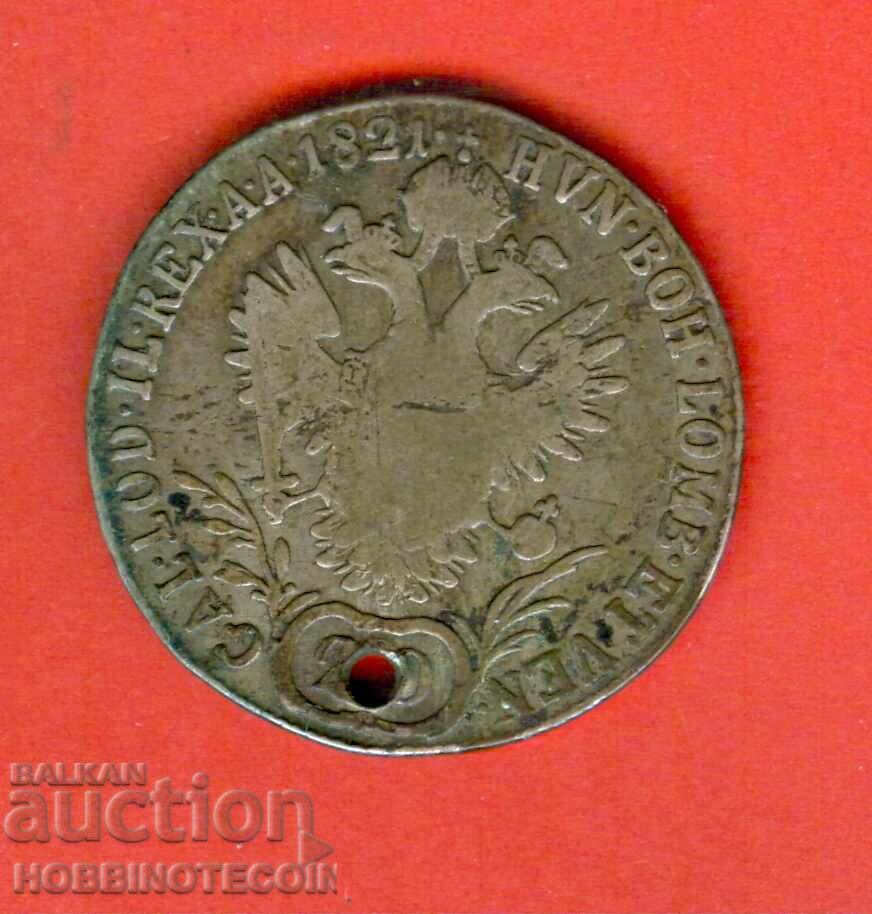 AUSTRIA 20 emisiune - issue 1821 - ARGINT