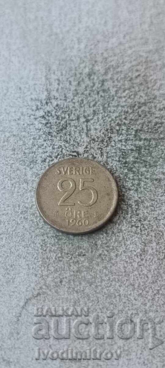 Sweden 25 öre 1960 Silver