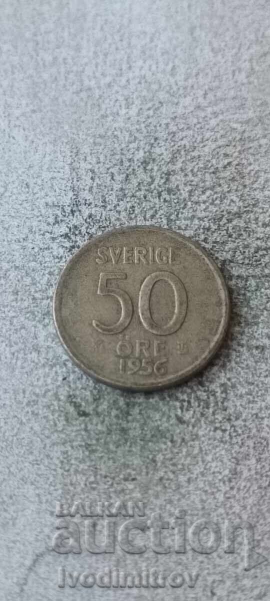 Sweden 50 öre 1956 Silver
