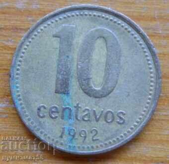 10 Centavos 1992 - Αργεντινή 10 Centavos 1992 - Αργεντινή