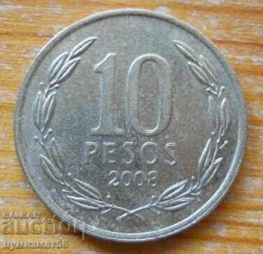 10 песо 2008 г  - Чили