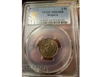 2 stotinki 1912 g. MS 64 RB PCGS