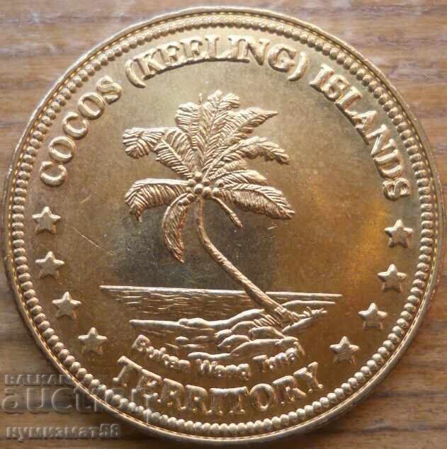 1 долар 2004 г  - Кокосови о-ви (Килинг) с цена 10.95 €