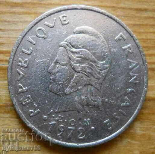 20 франка 1972 г  - Нова Каледония с цена 2.60 €