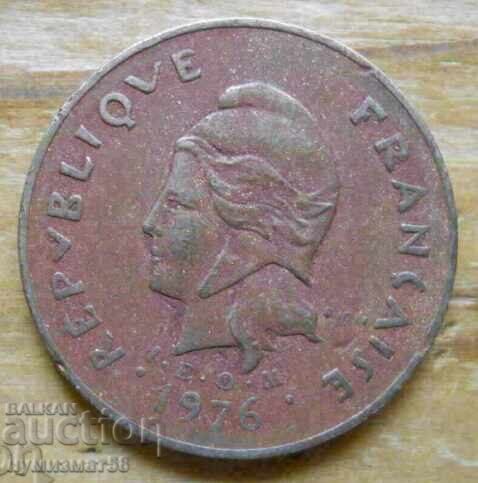 100 francs 1976 - French Polynesia with price 5.95 €