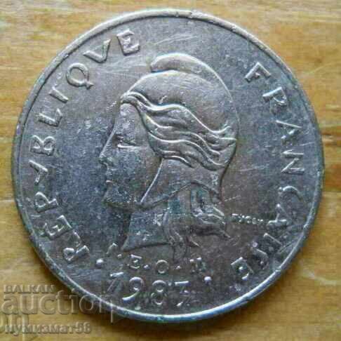 10 франка 1983 г  - Френска Полинезия с цена 2.00 €